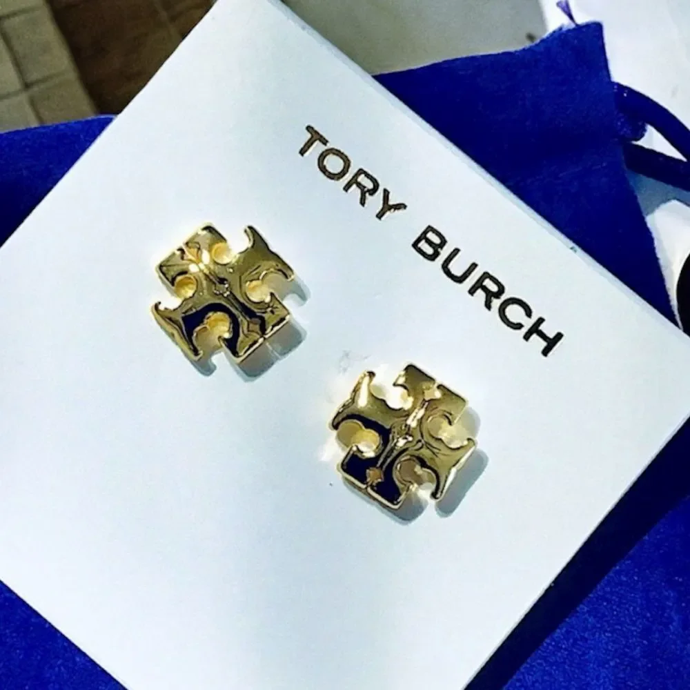 TORY BURCH KIRA 18K GOLD PLATED FOR PIERCED EARS